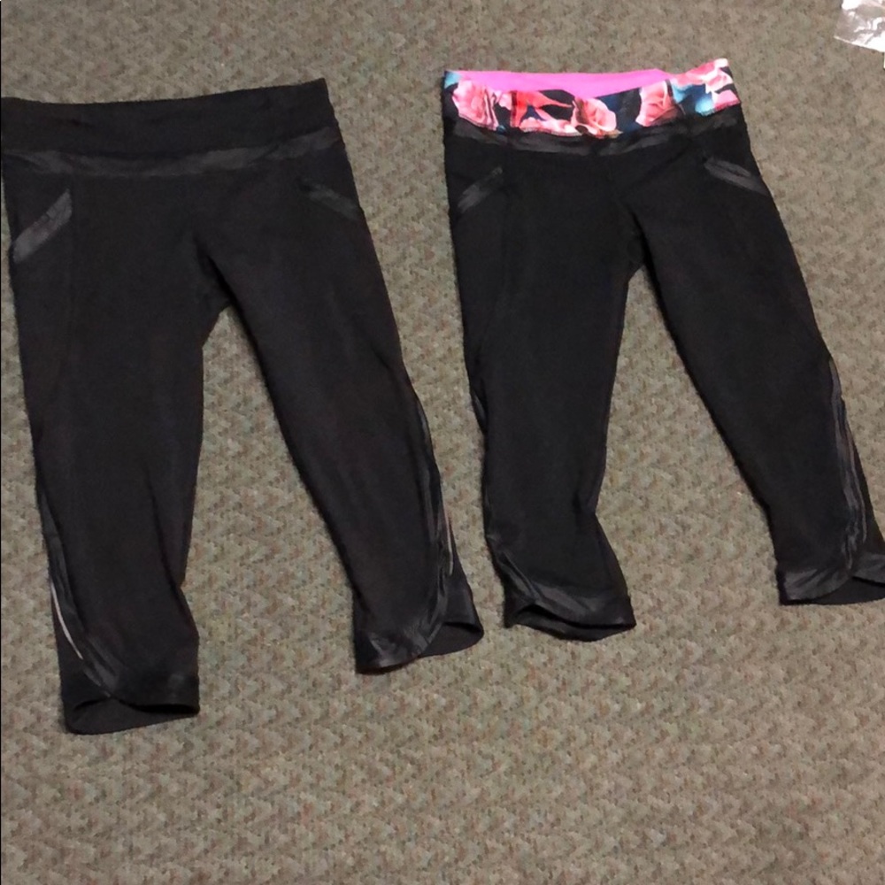 Lululemon - bundle of 2 black Capri pants size 8